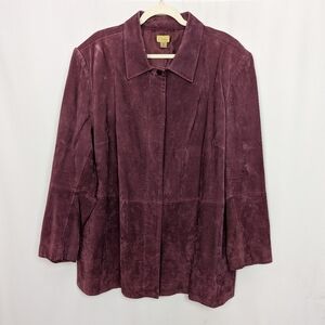 Caslon Purple Suede Leather Jacket